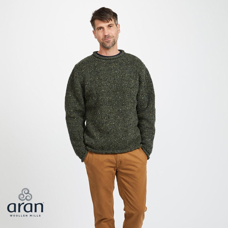 Donegal Tweed Roll Neck Mens Sweater